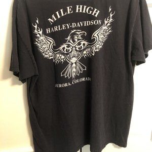 Harley Davidson Vintage 2005 Mile High Aurora Colorado T Shirt Size L